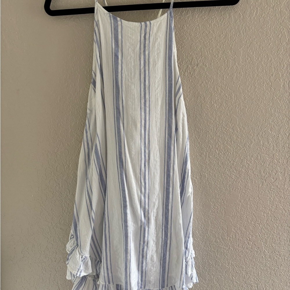 O'Neill Blue and White Striped Mini Dress